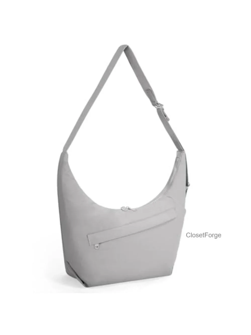 Waterproof Nylon Crescent Crossbody Hobo Bag with Pockets